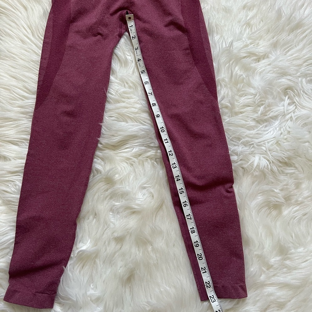 NVGTN Women's Maroon High-Waisted Seamless Leggings - Picture 8 of 8